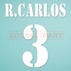 Real Madrid 2000-2003 Carlos #3 Awaykit Nameset Printing 