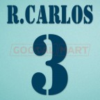 Real Madrid 2000-2003 Carlos #3 Homekit Nameset Printing 