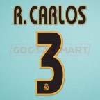 Real Madrid 2003-2005 Carlos #3 Homekit Nameset Printing