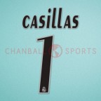 Real Madrid 2005-2006 Casillas #1 Homekit Nameset Printing 