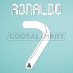 Real Madrid 2011-2012 C.Ronaldo #7 Awaykit Nameset Printing
