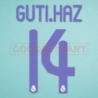 Real Madrid 2007-2008 Guti #14 Homekit Nameset Printing