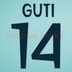 Real Madrid 1998-2000 Gutis #14 Homekit Nameset Printing 