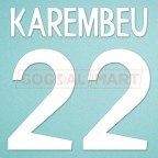 Real Madrid 1998-2000 Karembeu #22 Awaykit Nameset Printing 
