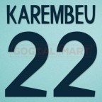 Real Madrid 1998-2000 Karembeu #22 Homekit Nameset Printing 