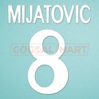 Real Madrid 1998-1999 Mijatovic #8 Awaykit Nameset Printing 