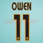 Real Madrid 2004-2005 Owen #11 Homekit Nameset Printing