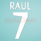 Real Madrid 1998-2000 Raul #7 Awaykit Nameset Printing 