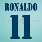 Real Madrid 2001-2003 Ronaldo #11 Homekit Nameset Printing 