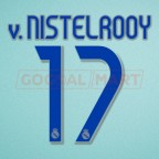 Real Madrid 2006-2007 v.Nistelrooy #17 Homekit Nameset Printing 