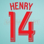 Red Bull 2013-2015 Henry #14 Awaykit Nameset Printing