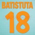 Roma 2000-2001 Batistuta #18 3rd Awaykit Nameset Printing