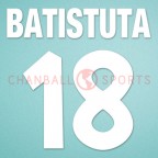 Roma 2001-2002 Batistuta #18 Homekit Nameset Printing 