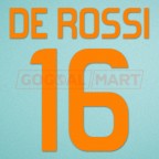 Roma 2011-2012 De Rossi #16 3rd Awaykit Nameset Printing