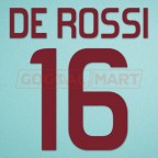 Roma 2011-2012 De Rossi #16 Awaykit Nameset Printing