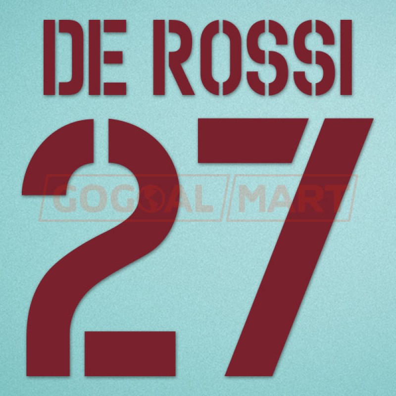 DE ROSSI PERSONALIZZAZIONE ROMA AWAY PRINT NOME NUMERO KIT NAME 2003-04 