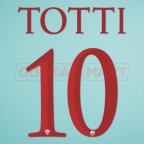 Roma 2006-2007 Totti #10 Awaykit Nameset Printing