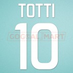 Roma 2011-2012 Totti #10 Homekit Nameset Printing