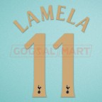 Tottentam 2016-2017 Lamela #11 Champions League Awaykit Nameset Printing