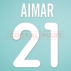 Valencia 2000-2002 Aimar #21 Awaykit Nameset Printing