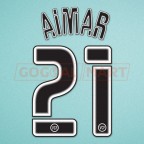 Valencia 2004-2005 Aimar #21 Awaykit Nameset Printing