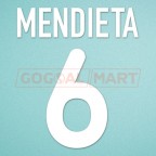 Valencia 2000-2002 Mendieta #6 Awaykit Nameset Printing