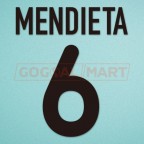Valencia 2000-2002 Mendieta #6 Homekit Nameset Printing