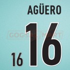 Argentina 2012 Aguero #16 Homekit Nameset Printing