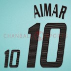 Argentina 2002 Aimar #10 World Cup Homekit Nameset Printing 