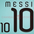Argentina 2010 Messi #10 World Cup Awaykit Nameset Printing 