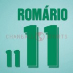 Brazil 1994 Romario #11 World Cup Homekit Nameset Printing 
