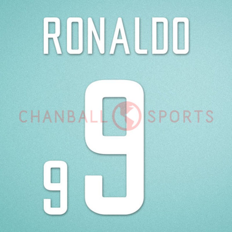 Ronaldo #9 World Cup 2002 Brazil Homekit Nameset Printing 