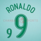 Brazil 2006 Ronaldo #9 World Cup Homekit Nameset Printing 