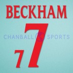 England 2000 Beckham #7 EURO Homekit Nameset Printing 