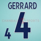 England 2003-2005 Gerrard #4 Homekit Nameset Printing 