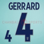 England 2005-2007 Gerrard #4 Homekit Nameset Printing 