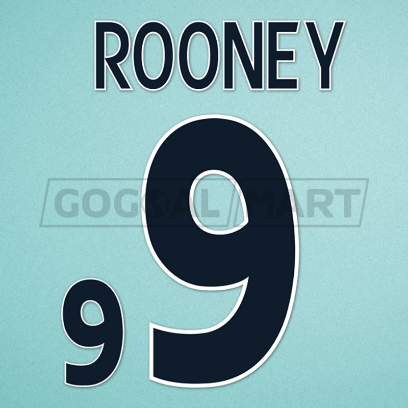 England 2003-2005 Rooney #9 Homekit Nameset Printing
