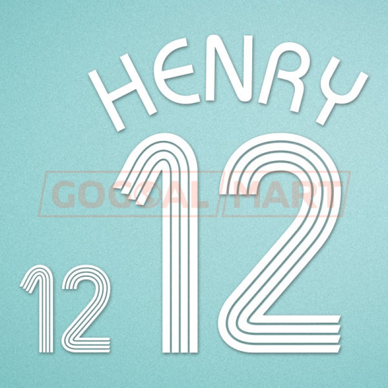 France 2006 Henry #12 World Cup Homekit Nameset Printing 