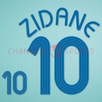 France 2006 Zidane #10 World Cup Awaykit Nameset Printing 