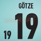 Germany 2012 Gotze #19 EURO Homekit Nameset Printing