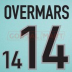 Netherland 1998 Overmars #14 World Cup Homekit Nameset Printing