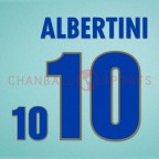 Italy 1996 Albertini #10 EURO Awaykit Nameset Printing 