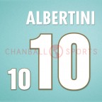 Italy 1996 Albertini #10 EURO Homekit Nameset Printing 