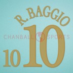 Italy 2004 Baggio #10 EURO Homekit Nameset Printing 