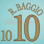 Italy 2004 Baggio #10 EURO Awaykit Nameset Printing