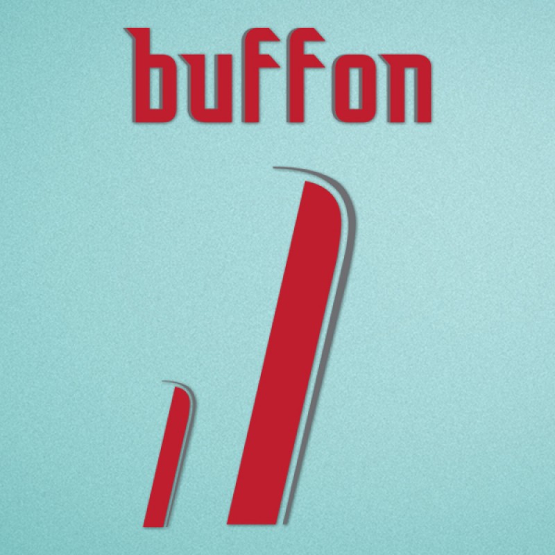 Italy 2006 Buffon #1 World Cup Awaykit Nameset Printing