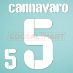 Italy 2009 Cannavaro #5 Homekit Nameset Printing 