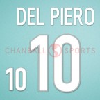 Italy 1998 Del Piero #10 World Cup Homekit Nameset Printing 