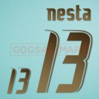 Italy 2006 Nesta #13 World Cup Homekit Nameset Printing