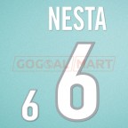 Italy 1998 Nesta #6 World Cup Homekit Nameset Printing